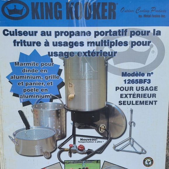 King Kooker Propane Outdoor Fry Boil Package with 2 Pots, Silver Mode#12RTFBF - Picture 1 of 6